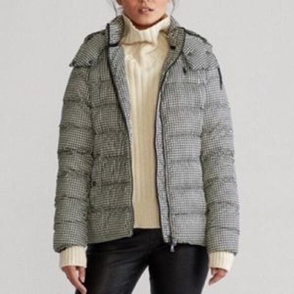 Polo Ralph Lauren Houndstooth Down Jacket - Picture 1 of 10